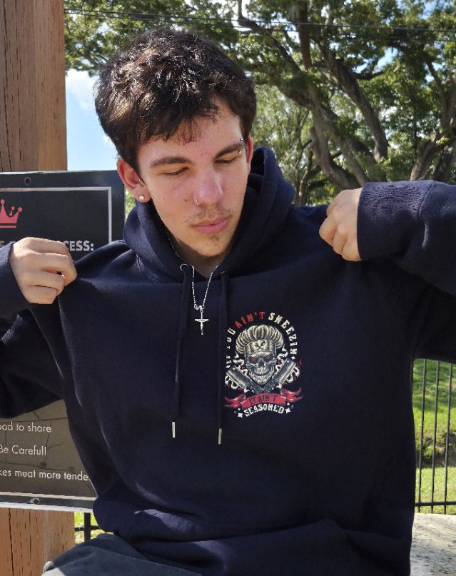 Real front styling reference photographed on the OG sample. The American edition has an American back design and plain sleeves; refer to the product-design images.